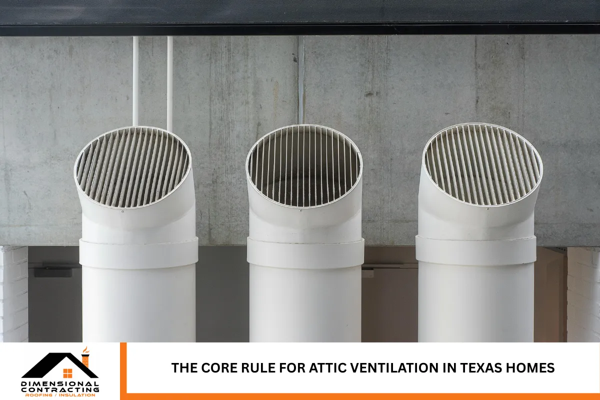 The Core Rule for Attic Ventilation in Texas Homes