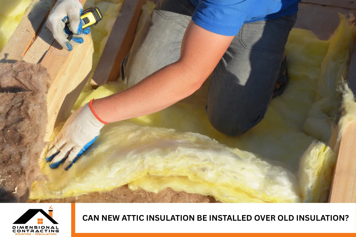Can new attic insulation be installed over old insulation?