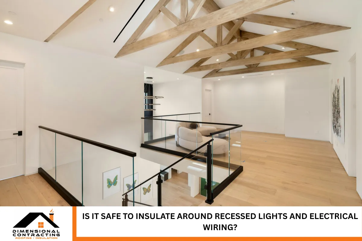 Is it safe to insulate around recessed lights and electrical wiring?